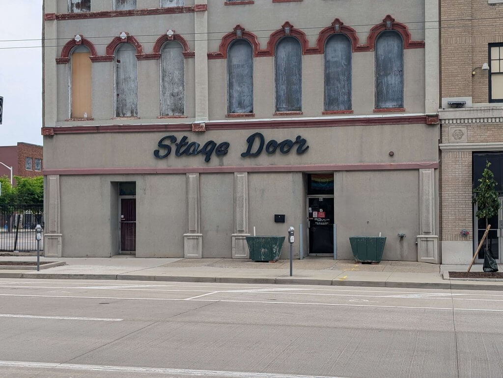 The stage door in Downtown Dayton